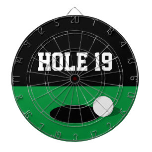 Funny hole 19 golf dart board game with numbers