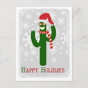 Funny Holiday Cactus Postcard
