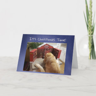 Funny Holiday card Dog with Treats Advent Calendar
