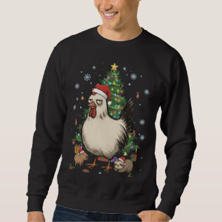 Funny Holiday Chicken with Capybara & Sloth Sweatshirt