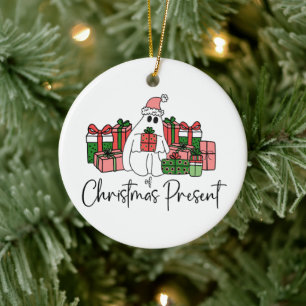 Funny Holiday Christmas Ceramic Ornament
