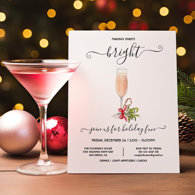 Funny Holiday Christmas Cocktail Party Invitation (Creator Uploaded)