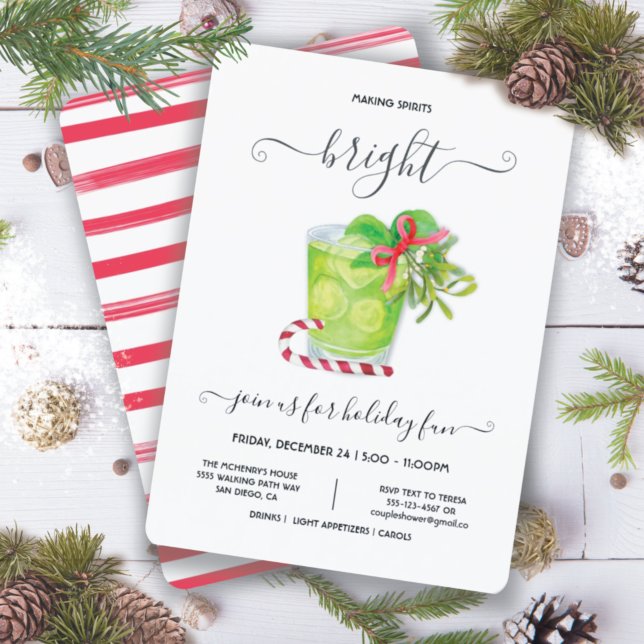 Funny Holiday Christmas Cocktail Party Invitation (Creator Uploaded)