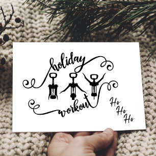 Funny Holiday Christmas Workout Card