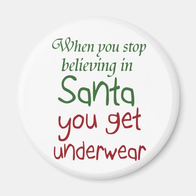 Funny Holiday cite Père Noël humour magnets cadeau (Devant)