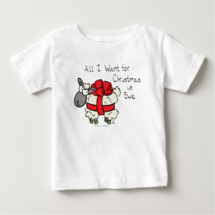 Funny Holiday Cute Sheep Christmas Cartoon Baby T-Shirt