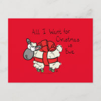 Funny Holiday Cute Sheep Christmas Cartoon