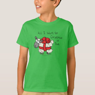 Funny Holiday Cute Sheep Christmas Cartoon T-Shirt