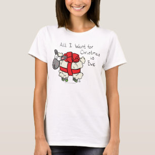 Funny Holiday Cute Sheep Christmas Cartoon T-Shirt