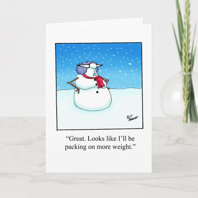 Funny Holiday Humour Greeting Card (Front)