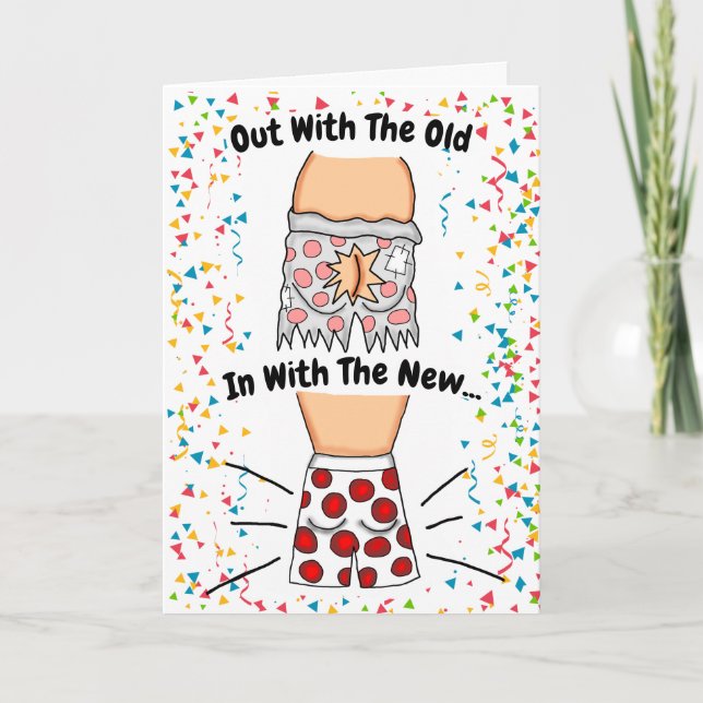 Funny Holiday: New Years Card (Front)