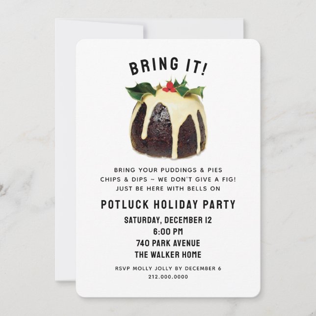 Funny Holiday Party Invitation (Front)