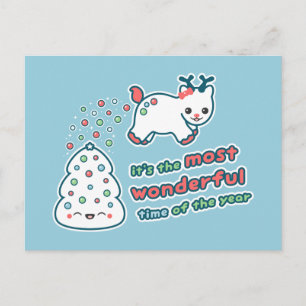Funny Holiday Reindeer Postcard