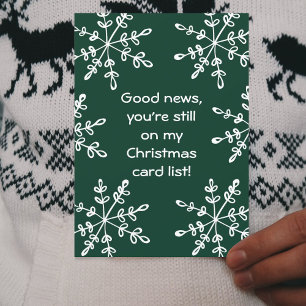 Funny Holiday Snowflake Christmas Card