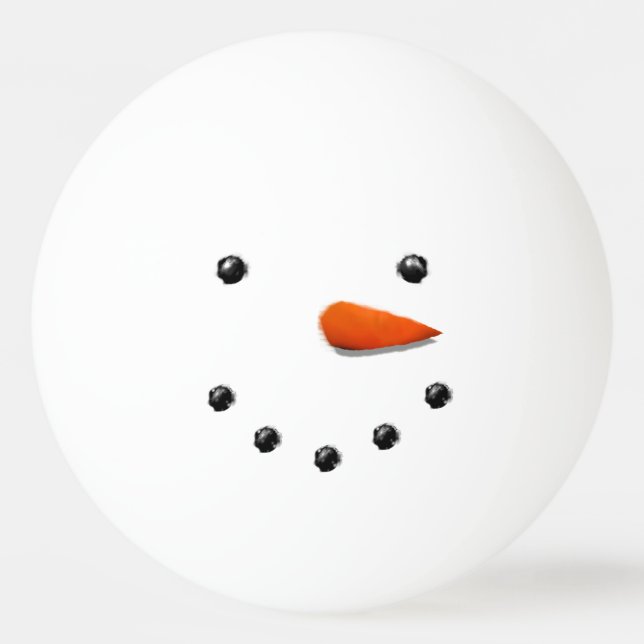 Funny Holiday Snowman Ping Pong Ball (Front)