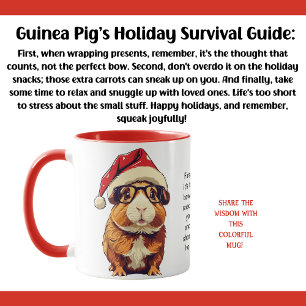 Funny Holiday Survival Tips From A Guinea Pig Mug