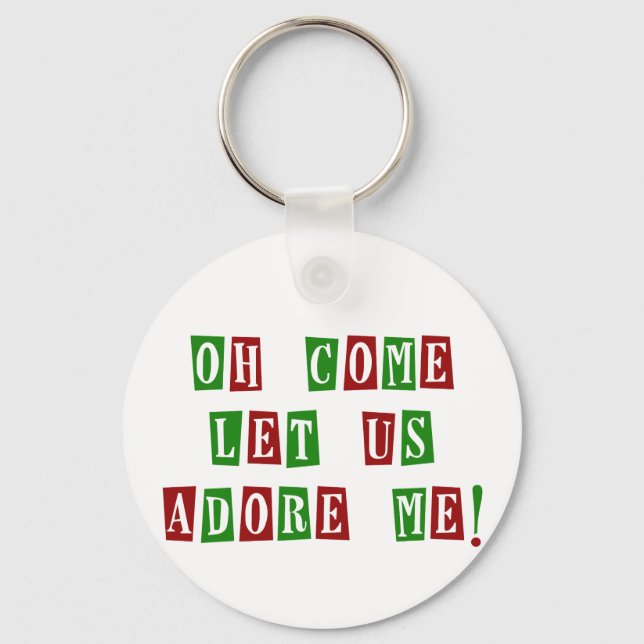 Funny Holiday tshirts and Gifts Keychain (Front)