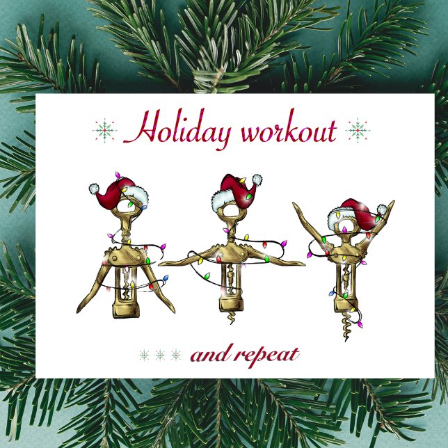 Funny Holiday Workout Christmas Card (Creator Uploaded)