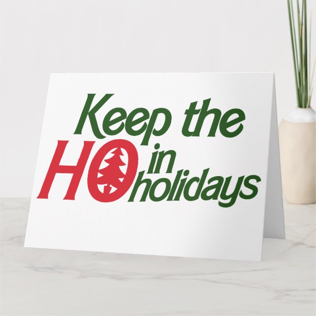 Funny Holidays Ho  Card (Front)
