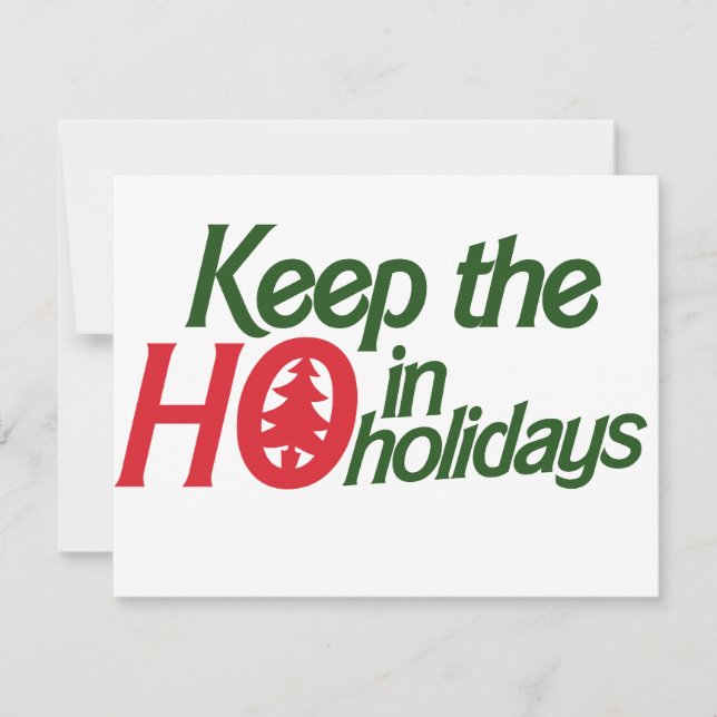 Funny Holidays Ho Holiday Card (Front)