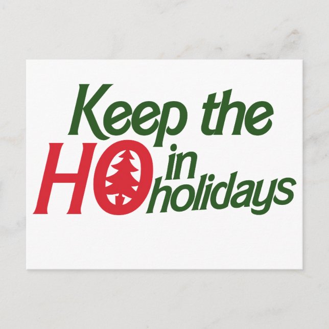 Funny Holidays Ho Holiday Postcard (Front)