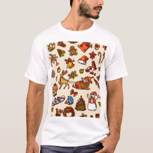 Funny Holidays Vintage Christmas Icons T-Shirt