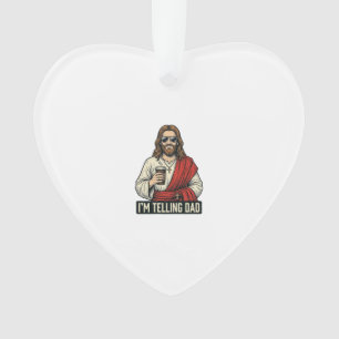 Funny Holy Father Coffee Vintage Engraving Shirt D Ornament