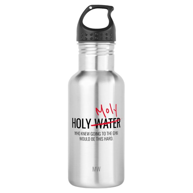 Funny Holy Moly Workout Sports 532 Ml Water Bottle (Front)