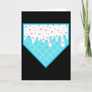 Funny Home Plate Drip - Ice Cream Softll And Sell  Card