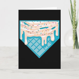 Funny Home Plate Drip - Ice Cream Softll And Sell Card