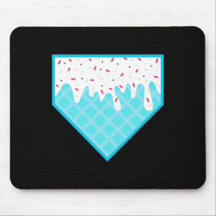 Funny Home Plate Drip - Ice Cream Softll And Sell Mouse Pad