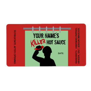 Funny Homemade Hot Sauce Labels Killer Custom