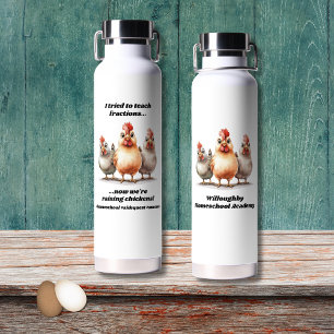 Funny Homeschool Chicken Water Bottle