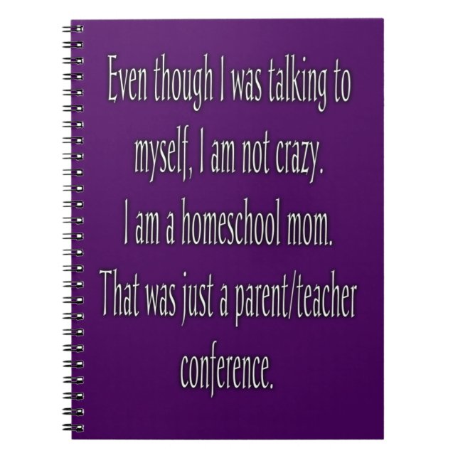 Funny Homeschool Mom Notebook (Front)