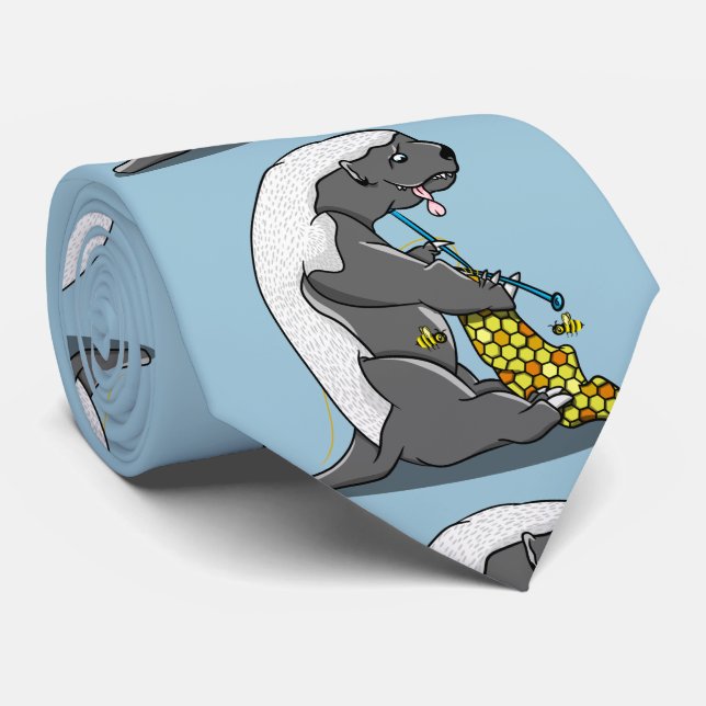 Funny honey badger tie (Rolled)
