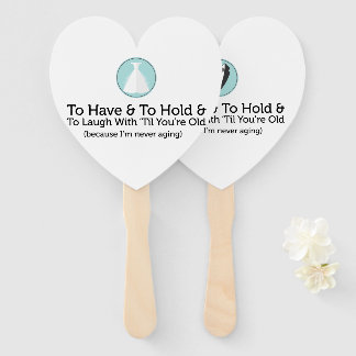 Funny Honey Wedding Vows Hand Fan