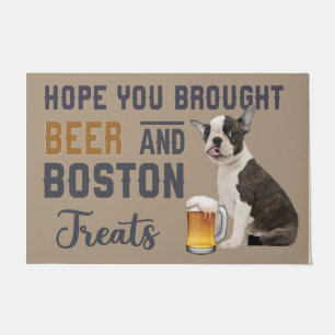 Funny Hope You Brought Beer And Boston Treats Doormat