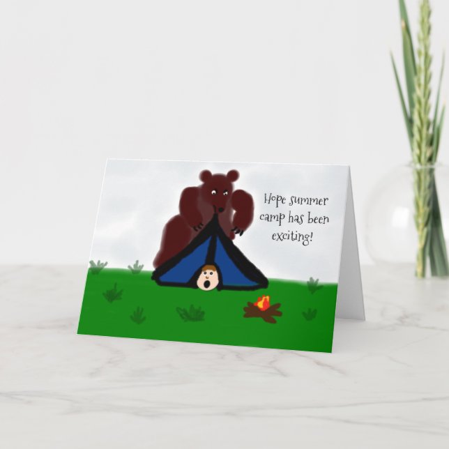 Funny "Hope You're Having Fun at Camp" Greeting Ca Card (Front)
