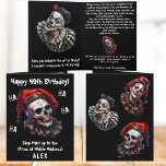 Funny Horror Evil Circus Clowns Dark 40th Birthday Card<br><div class="desc">Funny Horror Evil Circus Clowns Dark 40th Birthday Card - Celebrate a spooky and funny 40th birthday with this eerie, circus-themed card! Featuring a sinister, grinning clowns, this card brings the perfect blend of macabre humour and dark comedy to welcome someone into the world of aging. It’s ideal for anyone...</div>