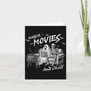 Funny Horror Movies And Chill Halloween Card