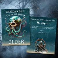 Funny Horror Themed Kraken Skull For Him Birthday