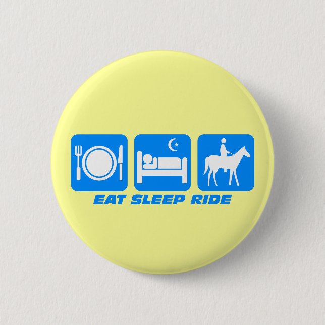 Funny horse 2 inch round button (Front)