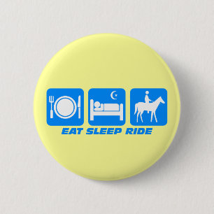 Funny horse 2 inch round button