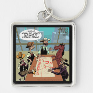 Funny Horse Bank Robber Keychain