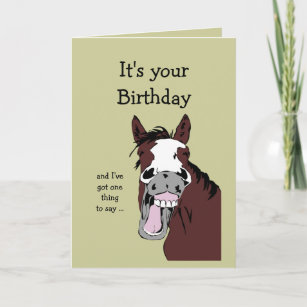 Funny Horse Birthday Cards | Zazzle CA