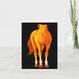 Funny Horse Body Costume Optical Illusion Gift Men Card