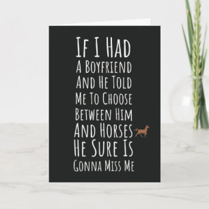 Funny Horse Cards For Women For Her Teen Girls