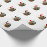 Funny horse Christmas Wrapping Paper<br><div class="desc">Funny horse or pony,  pinto or paint dons a Santa hat for his holiday spirit horse lovers Christmas wrapping paper</div>
