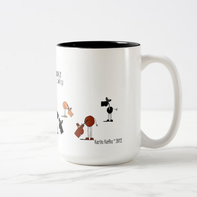 Funny Horse & Cow Cartoon Mug (Right)