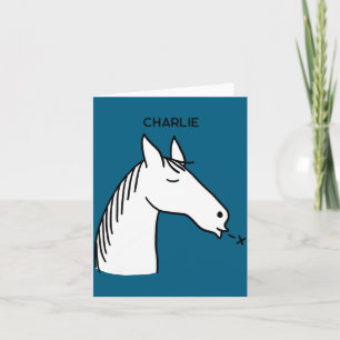 Funny Horse D Card